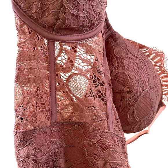 Super Sexy Lace Corset with Boning Mini Dress Bandage Medium Vamp Vixen Siren - Picture 7 of 10